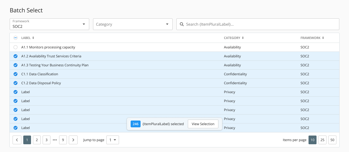 Batch selection prototype iteration.