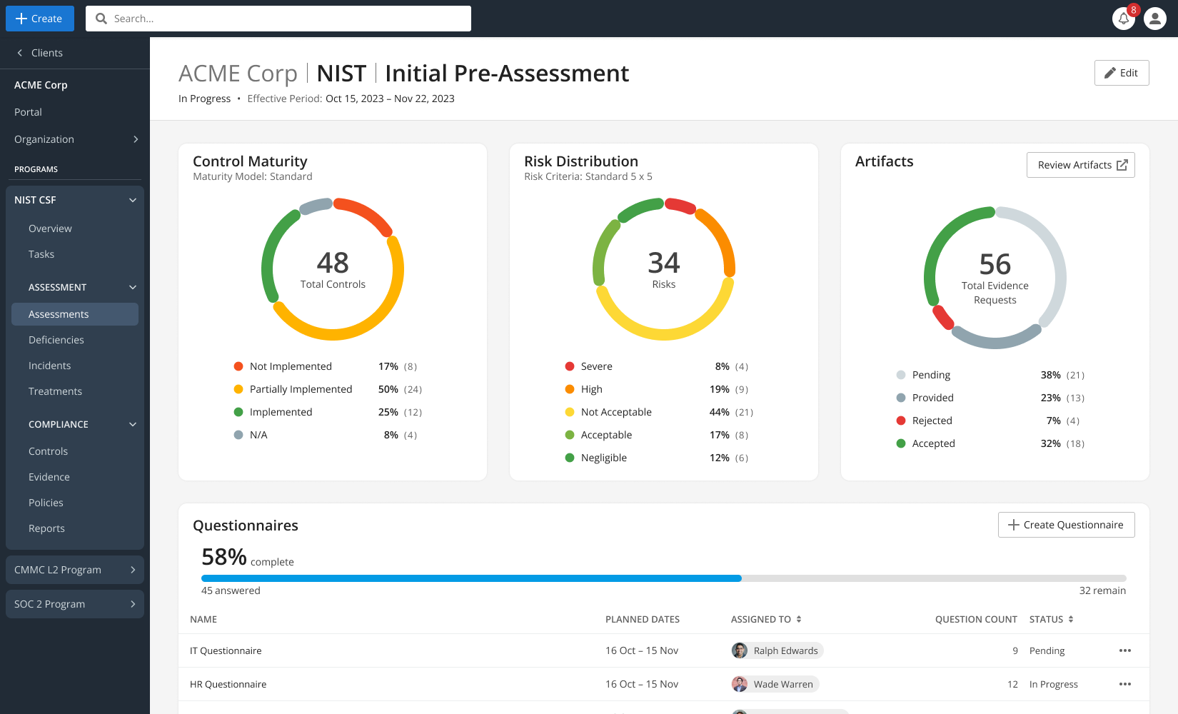Assessment Dashboard - Final solution